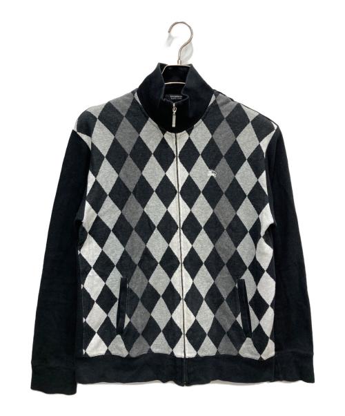 BURBERRY BLACK LABEL（バーバリーブラックレーベル）BURBERRY BLACK LABEL (バーバリーブラックレーベル) ジップニットジャケット ブラック サイズ:3の古着・服飾アイテム