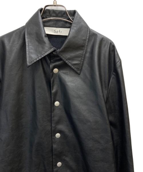 Sefr（セファ）Sefr (セファ) フェイクレザージャケット ブラック サイズ:Sの古着・服飾アイテム
