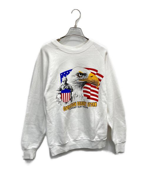 FRUIT OF THE LOOM（フルーツオブザルーム）FRUIT OF THE LOOM (フルーツオブザルーム) プリントラグランスウェット ホワイト サイズ:表記なしの古着・服飾アイテム