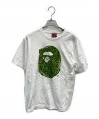 A BATHING APEアベイシングエイプ）の古着「30周年記念ロゴプリントTシャツ」｜ホワイト×グリーン