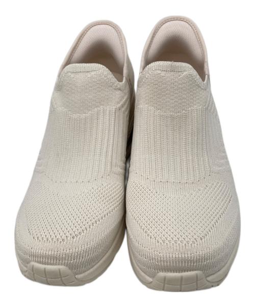 SKECHERS（スケッチャーズ）SKECHERS (スケッチャーズ) スリップインズ ウノ ウェッジ キッキング ニット スニーカー アイボリー サイズ:23.5の古着・服飾アイテム