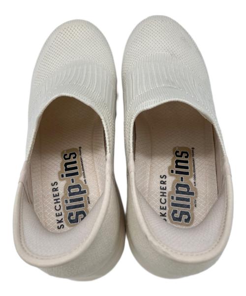 SKECHERS（スケッチャーズ）SKECHERS (スケッチャーズ) スリップインズ ウノ ウェッジ キッキング ニット スニーカー アイボリー サイズ:23.5の古着・服飾アイテム