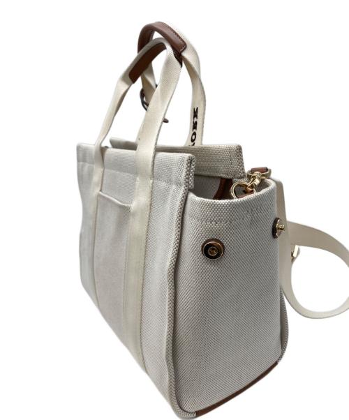 Kate Spade（ケイトスペード）Kate Spade (ケイトスペード) プレンティ キャンバス スモール トート ニュートラルマルチ×アイボリー×ブラウンの古着・服飾アイテム