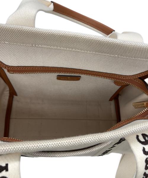 Kate Spade（ケイトスペード）Kate Spade (ケイトスペード) プレンティ キャンバス スモール トート ニュートラルマルチ×アイボリー×ブラウンの古着・服飾アイテム