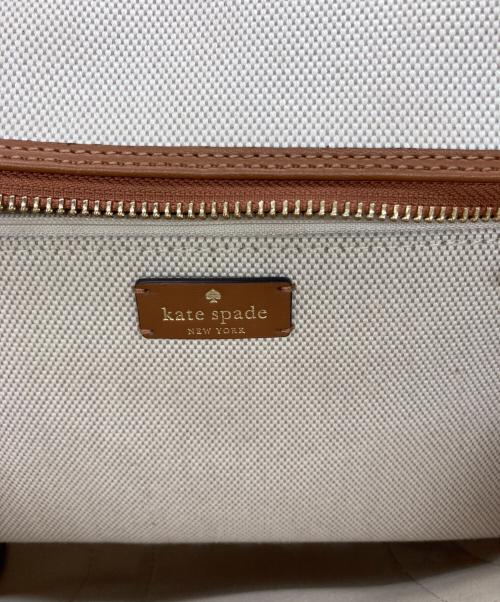 Kate Spade（ケイトスペード）Kate Spade (ケイトスペード) プレンティ キャンバス スモール トート ニュートラルマルチ×アイボリー×ブラウンの古着・服飾アイテム