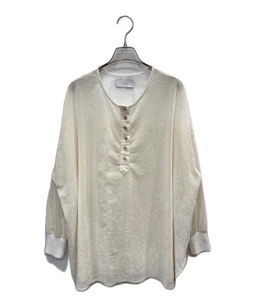 CYAN TOKYO（シアン トーキョー）CYAN TOKYO (シアン トーキョー) ベロアチュールオーバーブラウス アイボリー サイズ:Fの古着・服飾アイテム