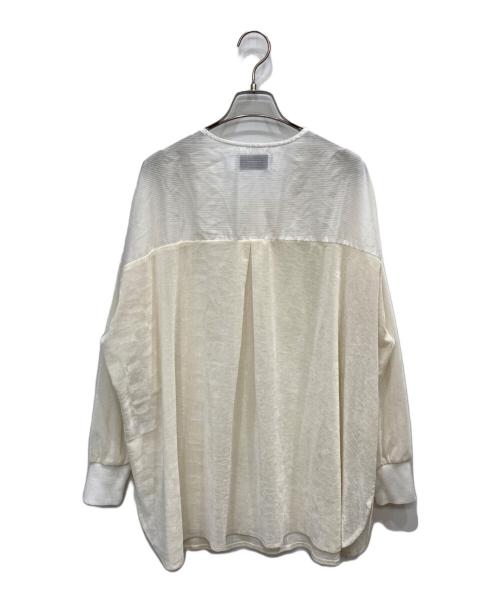 CYAN TOKYO（シアン トーキョー）CYAN TOKYO (シアン トーキョー) ベロアチュールオーバーブラウス アイボリー サイズ:Fの古着・服飾アイテム
