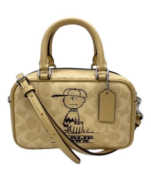 COACH（コーチ）COACH (コーチ) PEANUTS (ピーナッツ) サッチェル クロスボディ バッグ イエローの古着・服飾アイテム