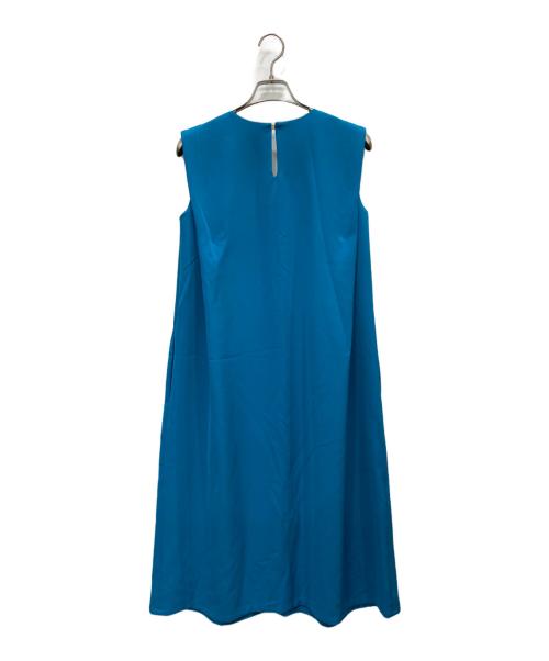 JUSGLITTY（ジャスグリッティー）JUSGLITTY (ジャスグリッティー) Vネックサマーワンピース ブルーの古着・服飾アイテム