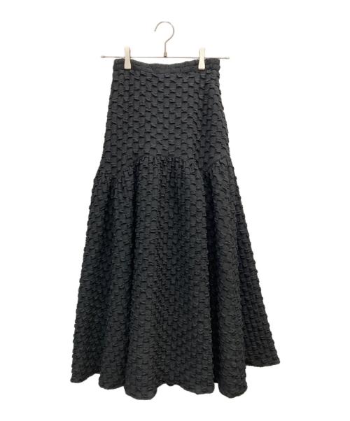 CADUNE（カデュネ）CADUNE (カデュネ) ラウンドカットロングスカート ブラック サイズ:36の古着・服飾アイテム