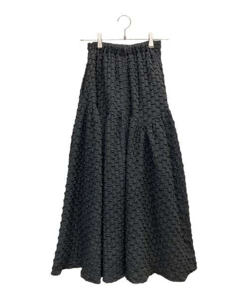 CADUNE（カデュネ）CADUNE (カデュネ) ラウンドカットロングスカート ブラック サイズ:36の古着・服飾アイテム