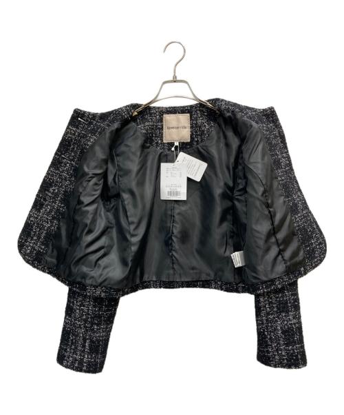 Apuweiser-riche（アプワイザーリッシェ）Apuweiser-riche (アプワイザーリッシェ) クロップドツイードジャケット ブラック サイズ:1 未使用品の古着・服飾アイテム