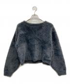 CADUNEカデュネ）の古着「ファーライクミニニット」｜グリーン