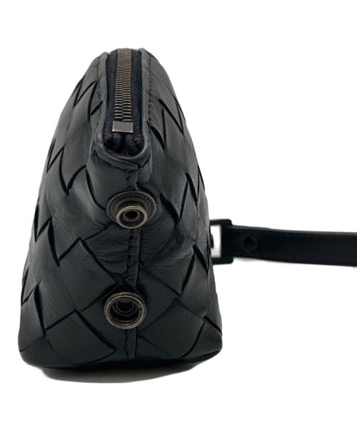BOTTEGA VENETA（ボッテガベネタ）BOTTEGA VENETA (ボッテガベネタ) イントレチャートポーチ ブラックの古着・服飾アイテム