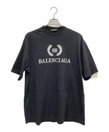 BALENCIAGA（バレンシアガ）の古着「BBロゴプリントTシャツ」｜ブラック