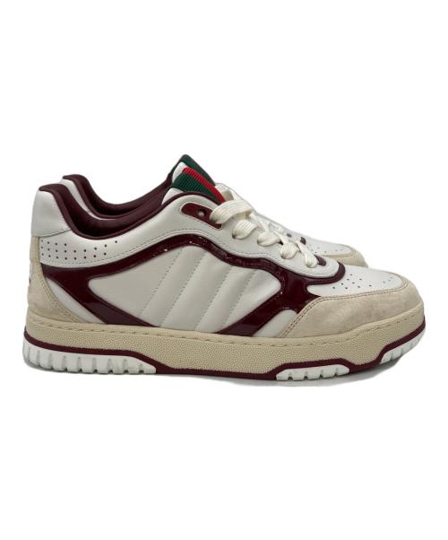 GUCCI（グッチ）GUCCI (グッチ) リウェブレザースニーカー ホワイト サイズ:7の古着・服飾アイテム