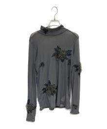 Ameri（アメリ）の古着「UND 3D FLOWER SKIN TOP」｜グレー