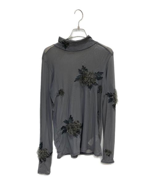Ameri（アメリ）AMERI (アメリ) UND 3D FLOWER SKIN TOP グレー サイズ:FREEの古着・服飾アイテム