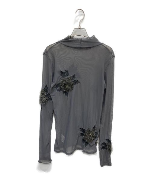 Ameri（アメリ）AMERI (アメリ) UND 3D FLOWER SKIN TOP グレー サイズ:FREEの古着・服飾アイテム