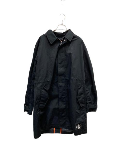 Calvin Klein Jeans（カルバンクラインジーンズ）Calvin Klein Jeans (カルバンクラインジーンズ) ステンカラーコート ブラック サイズ:Mの古着・服飾アイテム