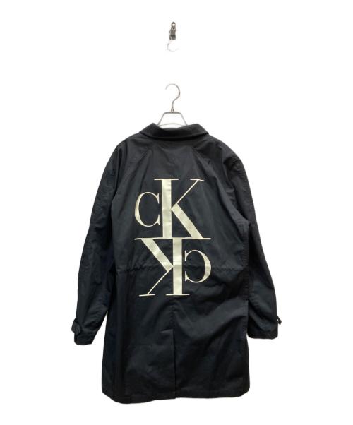 Calvin Klein Jeans（カルバンクラインジーンズ）Calvin Klein Jeans (カルバンクラインジーンズ) ステンカラーコート ブラック サイズ:Mの古着・服飾アイテム