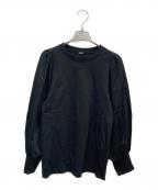 L'appartementアパルトモン）の古着「長袖ギャザー付きロングカットソー」｜ブラック