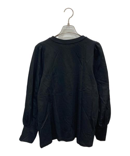 L'appartement（アパルトモン）L'Appartement (アパルトモン) 長袖ギャザー付きロングカットソー ブラック サイズ:FREEの古着・服飾アイテム