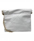 MARCO MASIマルコマージ）の古着「キルティングチェーンバッグ」｜ホワイト