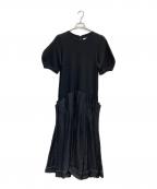 OMMOオーエムエムオー）の古着「SOLID TUCK OP」｜ブラック