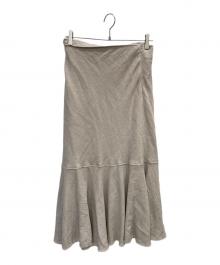 Plage（プラージュ）の古着「リネン混スカート」｜ベージュ