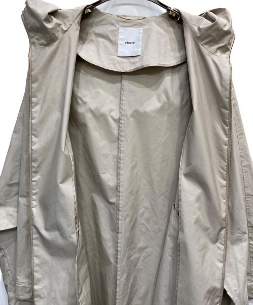 ebure（エブール）ebure (エブール) シルクポリナイロンドルマンスリーブフーデッドコート ベージュ サイズ:36の古着・服飾アイテム