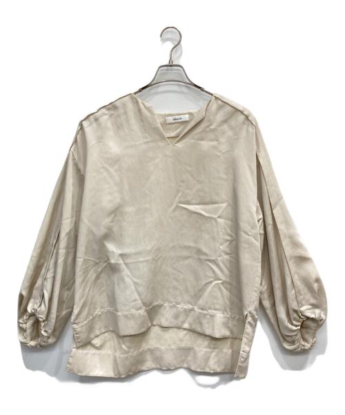 ebure（エブール）ebure (エブール) スキッパーブラウス ベージュ サイズ:38の古着・服飾アイテム