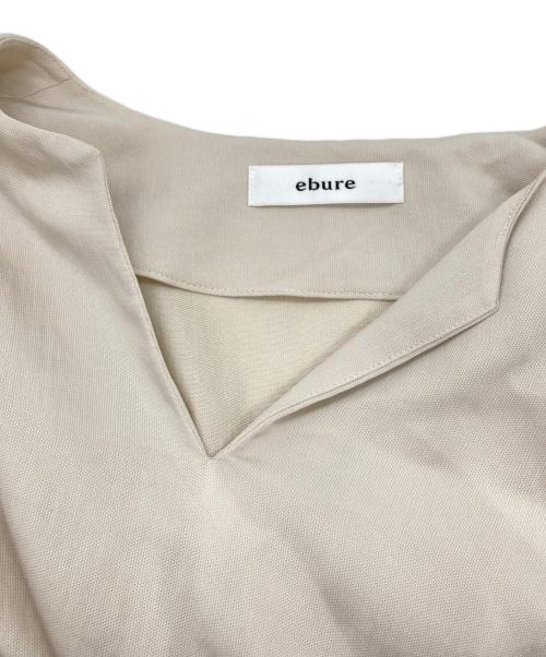 ebure（エブール）ebure (エブール) スキッパーブラウス ベージュ サイズ:38の古着・服飾アイテム