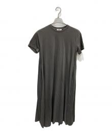 ebure（エブール）の古着「天竺フレアワンピースロングアイボリー」｜グレー