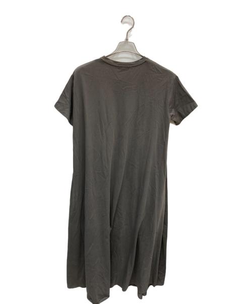 ebure（エブール）EBURE (エブール) 天竺フレアワンピースロングアイボリー グレー サイズ:36の古着・服飾アイテム