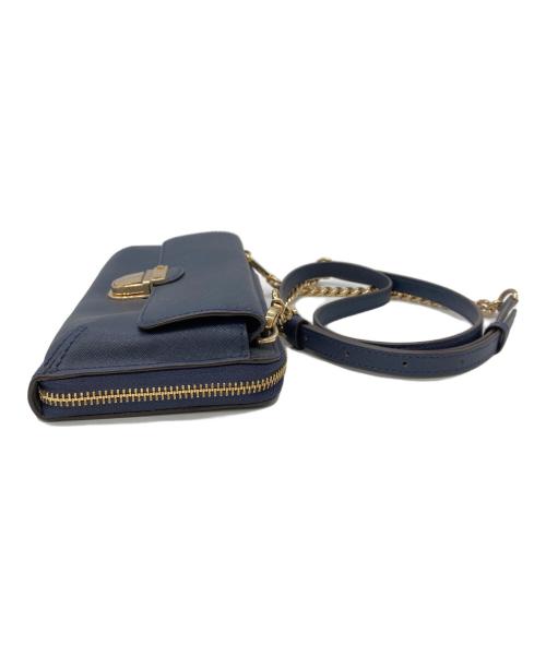 MICHAEL KORS（マイケル・コース）MICHAEL KORS (マイケルコース) チェーンウォレットショルダーバッグ ネイビーの古着・服飾アイテム