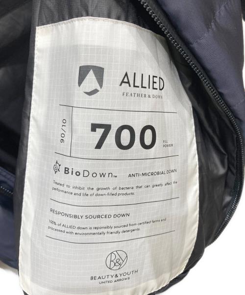 BEAUTY&YOUTH（ビューティーアンドユース）BEAUTY&YOUTH (ビューティーアンドユース) ”小松マテーレ” パッカブル ダウンパーカー ネイビー サイズ:Sの古着・服飾アイテム