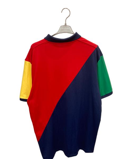 POLO RALPH LAUREN（ポロ・ラルフローレン）POLO RALPH LAUREN (ポロ・ラルフローレン) ポロシャツ レッド×ネイビー サイズ:XXLの古着・服飾アイテム
