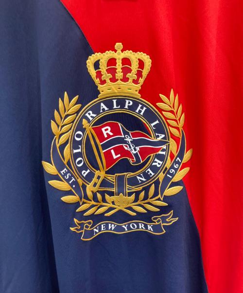 POLO RALPH LAUREN（ポロ・ラルフローレン）POLO RALPH LAUREN (ポロ・ラルフローレン) ポロシャツ レッド×ネイビー サイズ:XXLの古着・服飾アイテム