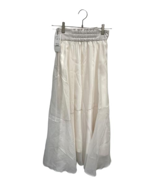 Snidel（スナイデル）Snidel (スナイデル) オーガンフレアースカート アイボリー 未使用品の古着・服飾アイテム