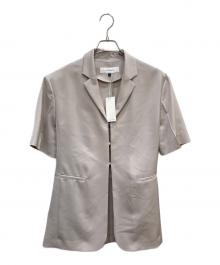 LE CIEL BLEU（ルシェルブルー）の古着「フックアイブレザーシャツ」｜グレー