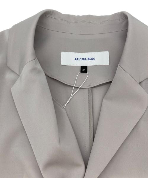 LE CIEL BLEU（ルシェルブルー）LE CIEL BLEU (ルシェルブルー) フックアイブレザーシャツ グレー サイズ:36 未使用品の古着・服飾アイテム