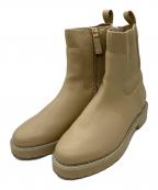 U.A. GreenLabelRelaxingユナイテッドアローズグリーンレーベル リラクシング）の古着「リブニットサイドゴアショートブーツ」｜ベージュ