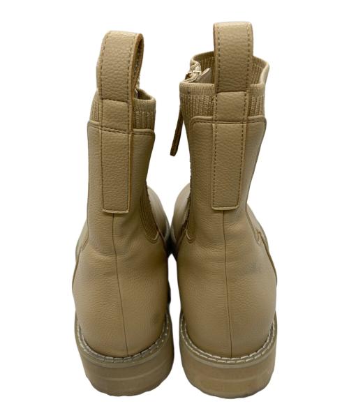 U.A. GreenLabelRelaxing（ユナイテッドアローズグリーンレーベル リラクシング）U.A. GreenLabelRelaxing (ユナイテッドアローズグリーンレーベル リラクシング) リブニットサイドゴアショートブーツ ベージュ サイズ:Mの古着・服飾アイテム