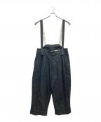 KLASICAクラシカ）の古着「BARREL TWEED SUSPENDER TROUSERS」｜ブラック