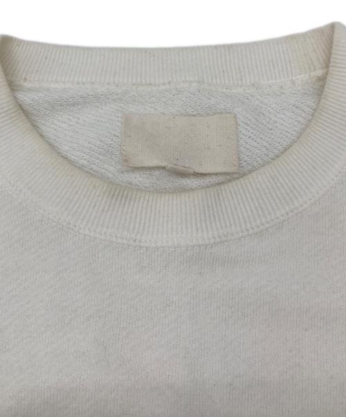 yokosakamoto（ヨウコサカモト）yokosakamoto (ヨウコサカモト) クルーネックスウェット ホワイト サイズ:Lの古着・服飾アイテム
