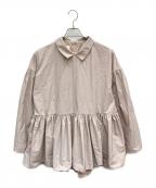 THREE SQUAREスリースクエア）の古着「チュニックブラウス」｜ピンク