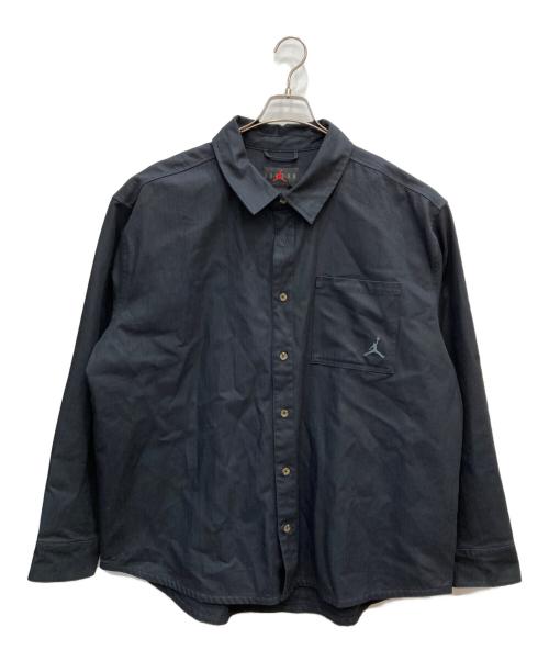 NIKE（ナイキ）NIKE (ナイキ) JORDAN (ジョーダン) ボタンダウンシャツ ブラック サイズ:XLの古着・服飾アイテム
