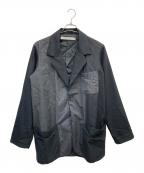 Soeソーイ）の古着「CRAZY FABRIC JACKET」｜ブラック