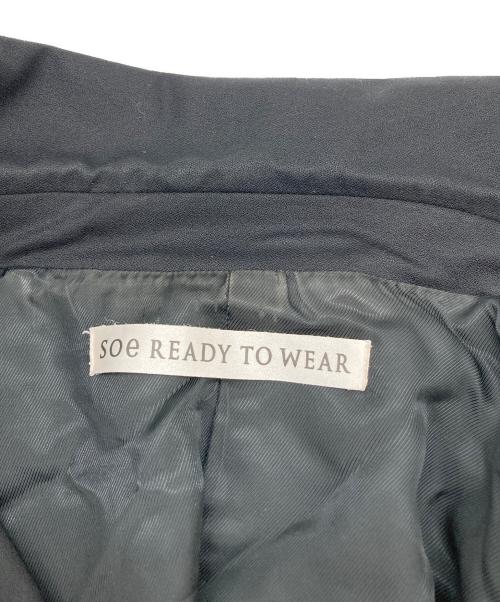 Soe（ソーイ）SOE (ソーイ) CRAZY FABRIC JACKET ブラック サイズ:2の古着・服飾アイテム